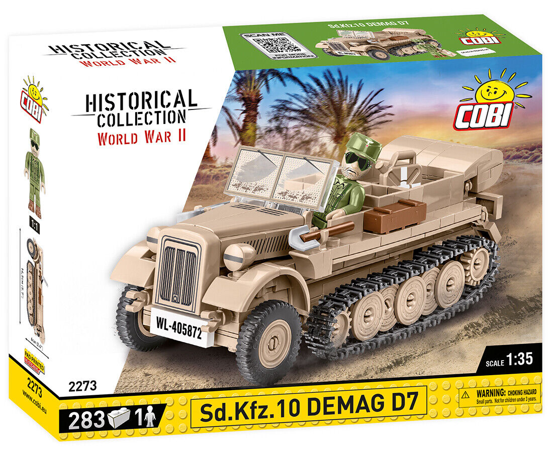 COBI 2273 Sd.Kfz. 10 Demag D7 Bausatz 280 Teile 1 Figur