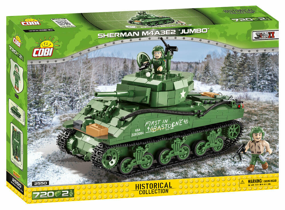 Cobi 2550 Panzer  Sherman M4A3E2 Jumbo Bausatz 720 Teile 2 Figuren