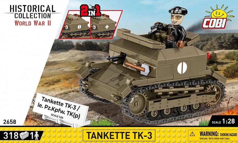 Cobi 2658 Tankette TK-3  gepanzertes Fahrzeug Bausatz 1:28